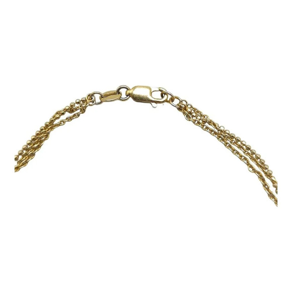 925 Sterling Silver Multi Strand Ball Beaded Chain Ankle Bracelet Lobster Close - Picture 5 of 5